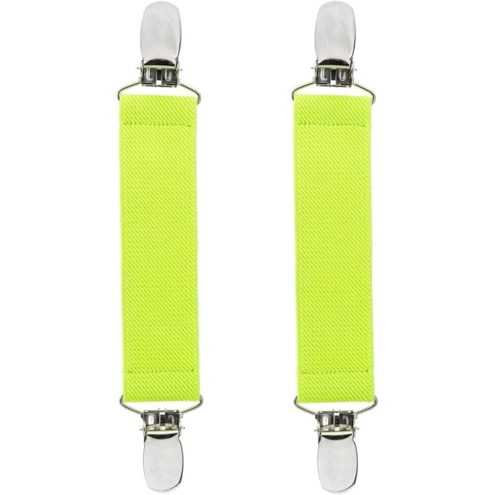 Hold’Em 1” Boot Straps Leg Pant Stirrup Elastic Extra Heavy Clips - Lemon Yellow
